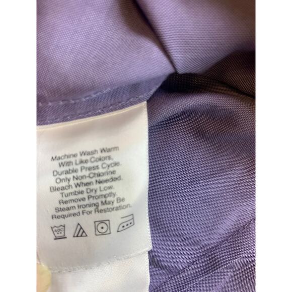 Eddie Bauer Women's Petite M Purple Long Sleeve Button Down Shirt Top - Picture 4 of 12